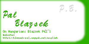 pal blazsek business card